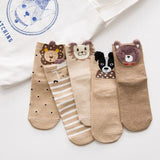 5 Pairs 3D Animal Print Socks Dog Design Accessories Pet Clever 1 