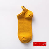 5 Pairs Dog Print Ankle Socks Dog Design Accessories Pet Clever Yellow 
