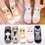 5Pairs Cat Print Ankle Socks Cat Design Accessories Pet Clever 