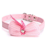 6 Colors Leather Collar For Cats Cat Care & Grooming Pet Clever S Pink 