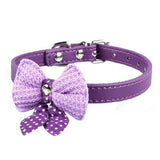 6 Colors Leather Collar For Cats Cat Care & Grooming Pet Clever S Purple 