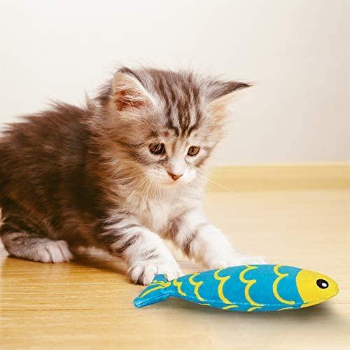 8 PCS Fish Cat Toys Set for Boredom Cat Toys Pet Clever 