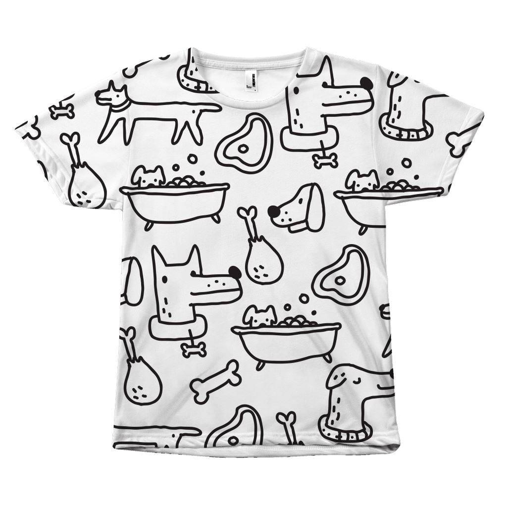Adorable "Dog Lover Starter Kit Pattern Design" T-shirt All Over Print teelaunch Dog Lover S 