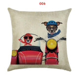 Adorable Dog Print Cushion Cover Dog Design Pillows Pet Clever 004 