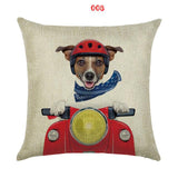 Adorable Dog Print Cushion Cover Dog Design Pillows Pet Clever 008 