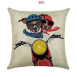 Adorable Dog Print Cushion Cover Dog Design Pillows Pet Clever 005 
