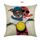Adorable Dog Print Cushion Cover Dog Design Pillows Pet Clever 010 