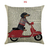 Adorable Dog Print Cushion Cover Dog Design Pillows Pet Clever 012 