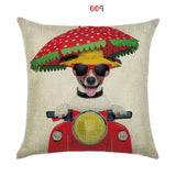 Adorable Dog Print Cushion Cover Dog Design Pillows Pet Clever 009 