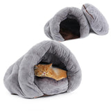 Adorable Half Deck Pet Sleeping Bed Cat Beds & Baskets Pet Clever Gray Small 