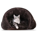 Adorable Half Deck Pet Sleeping Bed Cat Beds & Baskets Pet Clever Brown Small 