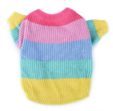 Adorable Pet Sweater Cat Clothing Pet Clever Rainbow S 