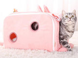 Adorable Pink Pet Bed Dog Beds & Blankets Pet Clever Rabbit S 