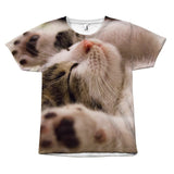 Adorable "Sleeping Cat Paws Design" T-Shirt All Over Print teelaunch Cat Paws S 