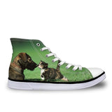 Amazing Colorful High Top Women 3D Dog Print Shoes Dog Design Footwear Pet Clever 20 5 