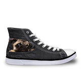 Amazing Colorful High Top Women 3D Dog Print Shoes Dog Design Footwear Pet Clever 16 5 
