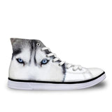 Amazing Colorful High Top Women 3D Dog Print Shoes Dog Design Footwear Pet Clever 19 5 