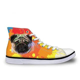 Amazing Colorful High Top Women 3D Dog Print Shoes Dog Design Footwear Pet Clever 12 5 