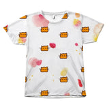 Amazing "Colorful Watercolor Patterned Cats" T-shirt All Over Print teelaunch Patterned Cats S 