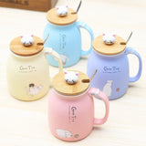 Amazing Cute Cat Design Heat Resistant Cup Cat Design Mugs Pet Clever 4Pcs (all colors) 