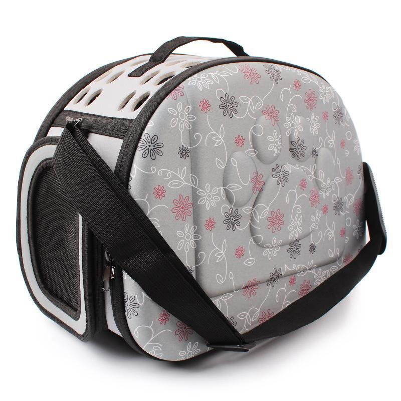 Amazing Pets Foldable Travel Carrier Handbag Cat Carriers Pet Clever Gray S 
