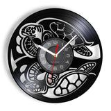 Amphibian Tortoise Wall Clock Sea Animals Beach Life Vinyl Record Timer Wall Clock Other Pets Design Accessories Pet Clever 