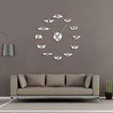 Angel Wings With Number Modern DIY Large Wall Clock Bird Wings Frameless Wall Watch Other Pets Design Accessories Pet Clever 