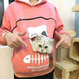 Animal Pouch Hood Top Cat Design Hoodies Pet Clever 