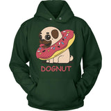 Animated Dognut Pug Design Hoodie T-shirt teelaunch Unisex Hoodie Dark Green S
