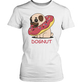 Animated Dognut Pug Design Shirt T-shirt teelaunch District Womens Shirt White XS