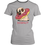 Animated Dognut Pug Design Shirt T-shirt teelaunch District Womens Shirt Silver XS