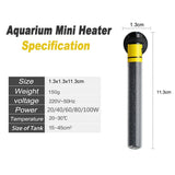 Aquarium Mini Heater Heats Pet Clever 