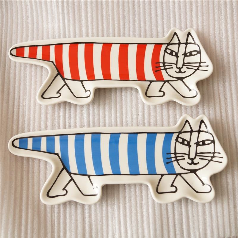 Artistic Cat Platter﻿ Cat Design Accessories Pet Clever RED 