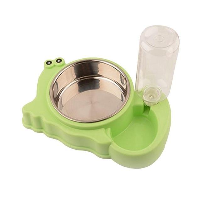 Automatic Dual-drinking Dispenser Non-slip Base﻿ Dog Bowls & Feeders Pet Clever Green 
