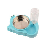 Automatic Dual-drinking Dispenser Non-slip Base﻿ Dog Bowls & Feeders Pet Clever Blue 