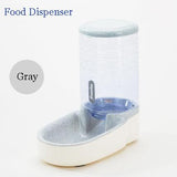 Automatic Pet Drinking Bowl and Feeder Cat Bowls & Fountains Pet Clever Gray Food Dispenser 