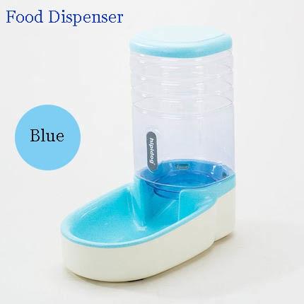Automatic Pet Drinking Bowl and Feeder Cat Bowls & Fountains Pet Clever Blue Food Dispenser 