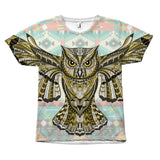 Aztec Owl Design Shirt All Over Print teelaunch Owl S 
