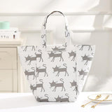 Bag Insulation Lunch Box Case Home Decor Cats Pet Clever Gray cat 