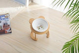 Bamboo Elevated Pet Feeder Cat Bowls & Fountains Pet Clever 11 Single Bowl 