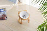 Bamboo Elevated Pet Feeder Cat Bowls & Fountains Pet Clever 9 Single Bowl 