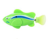 ﻿Battery-Powered Fish Cat Toy Cat Toys Pet Clever Clownfish Green 