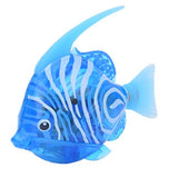 ﻿Battery-Powered Fish Cat Toy Cat Toys Pet Clever Angelfish Light Blue 