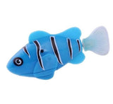 ﻿Battery-Powered Fish Cat Toy Cat Toys Pet Clever Clownfish Blue 