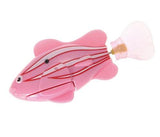 ﻿Battery-Powered Fish Cat Toy Cat Toys Pet Clever Clownfish Pink 