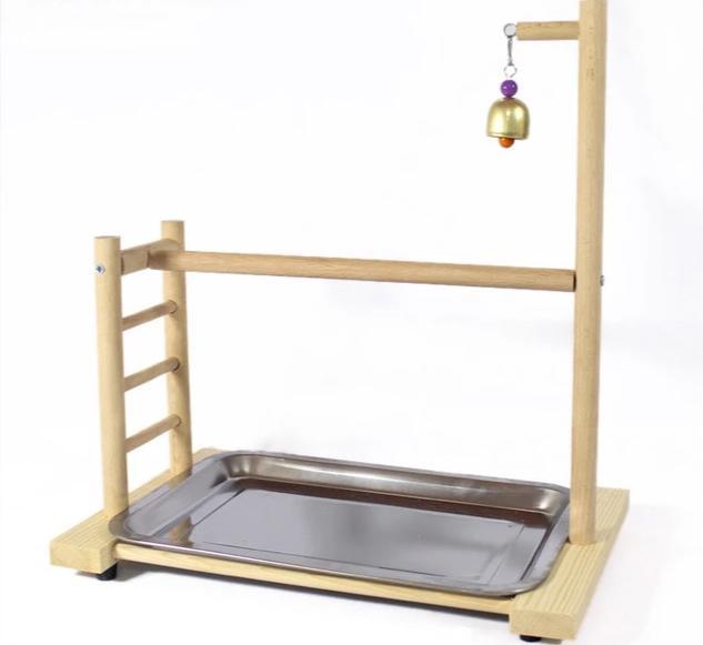 Bird Perches Parrot Playground with Feeder Standing Birds Pet Clever Without Feeder 