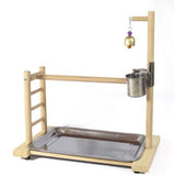 Bird Perches Parrot Playground with Feeder Standing Birds Pet Clever With Feeder 