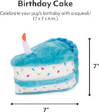 Birthday Cake Plush Toy with Squeaker for Dogs Dog Toys Pet Clever 