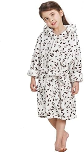 Black Leopard Robe Hooded Bathrobe For You Pet Clever 2-3T 