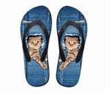 Boss Cat Flip Flops Cat Design Footwear Pet Clever 